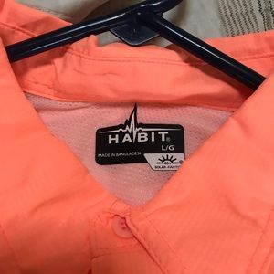 Orange shirt sleeve outdoor polo